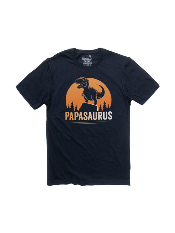 Papasaurus Dinosaur Dad Father's Day Prehistoric T-Rex Reptile Parody T-Shirt
