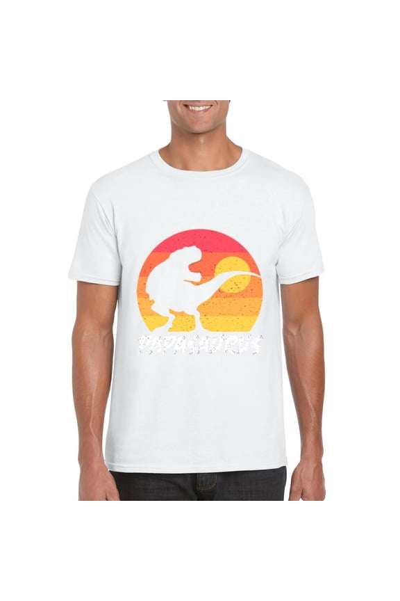 Papasaurus For Fathers Day And Everyday Funny Dinosaur T-Shirt, for men & women, up to size 5XL