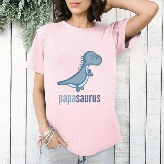 Papasaurus Shirt Family Dinosaur Shirt Set Funny Father T-Shirt, for men & women, up to size 5XL