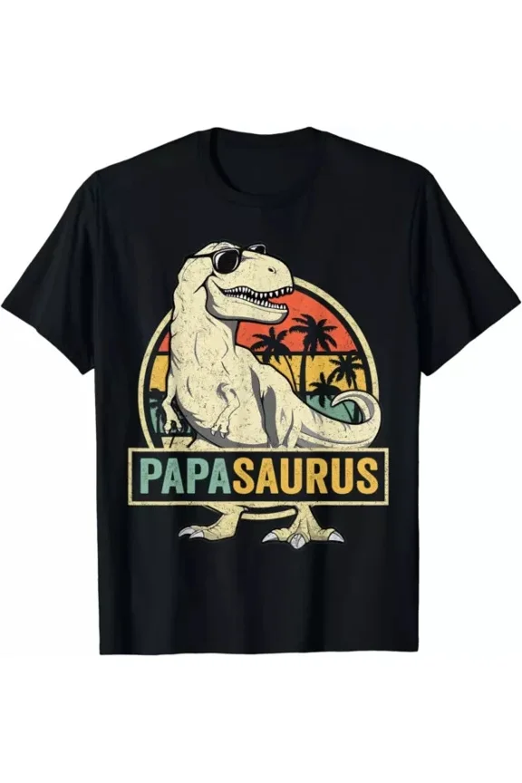 Papasaurus T Rex Dinosaur Papa Saurus Family Matching Shirt Unisex S-5XL Hot Trending Shirt, Vintage Birthday Gift