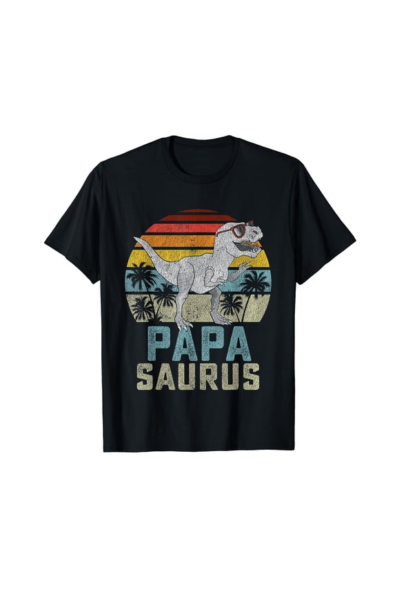 Papasaurus T Rex Dinosaur Papa Saurus Family Matching T-Shirt