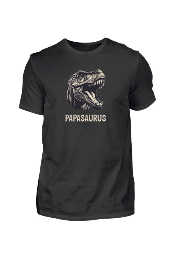 Papasaurus T-Shirt T-Rex Head Dino Dad Men Father Day Funny Gift Tee