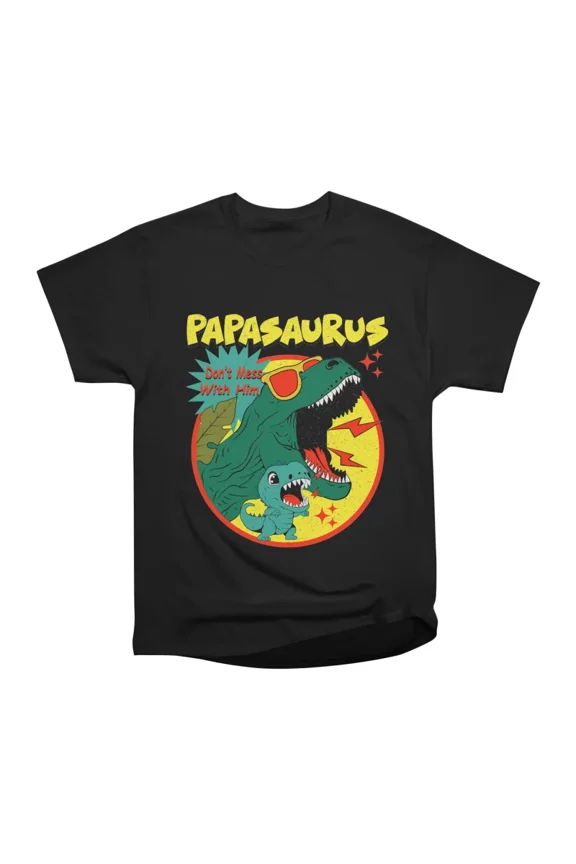 Papasaurus T-Shirt Tee Gift For Him Merch For Her Apparel For Friend