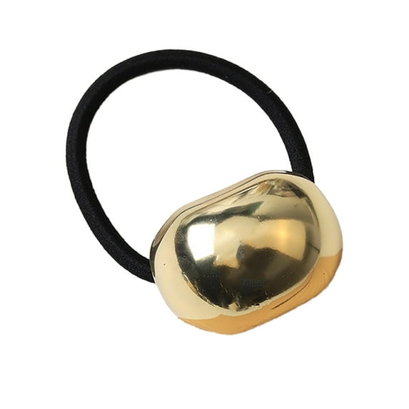 Papasgix Geometric Hair Ties Elastic Metal Wrap Ponytail Holder for Women Thick Hair Stylish Hair Accessories Gold Hair Jewelry