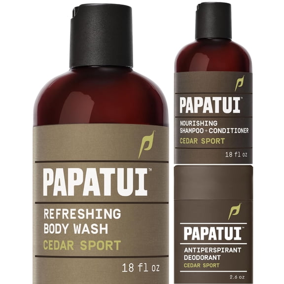 Papatui Body Wash + 2in1 + AP Bundle: Cedar Sport