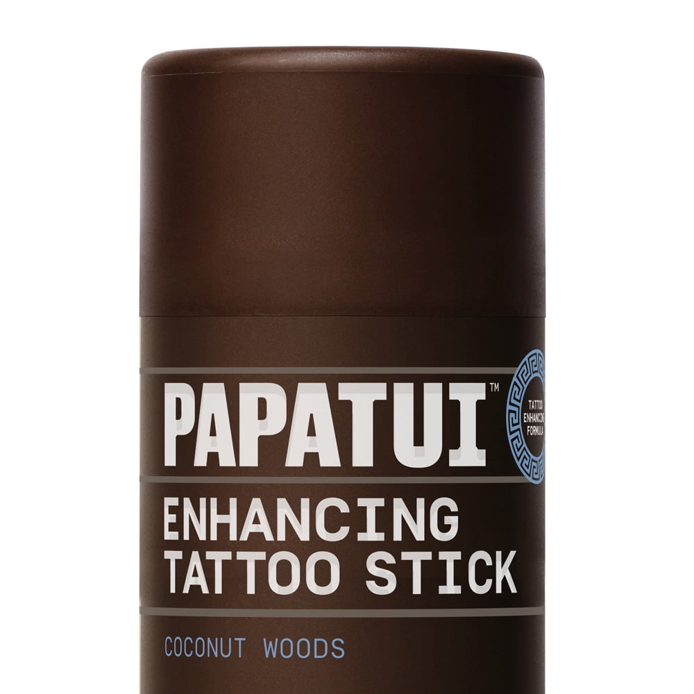 Papatui Enhancing Body Tattoo Stick, Coconut Woods, Protect + Brighten, Made with Vitamin E, 2.6oz, Dermatologist-Tested, Paraben-Free