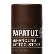 Papatui Enhancing Body Tattoo Stick, Coconut Woods, Protect + Brighten, Made with Vitamin E, 2.6oz, Dermatologist-Tested, Paraben-Free