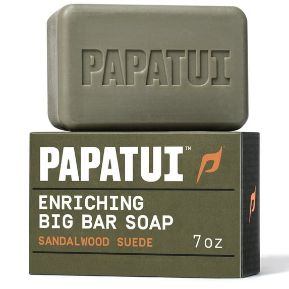 Papatui Enriching Men's Bar Soap, Sandalwood Suede, 7 oz