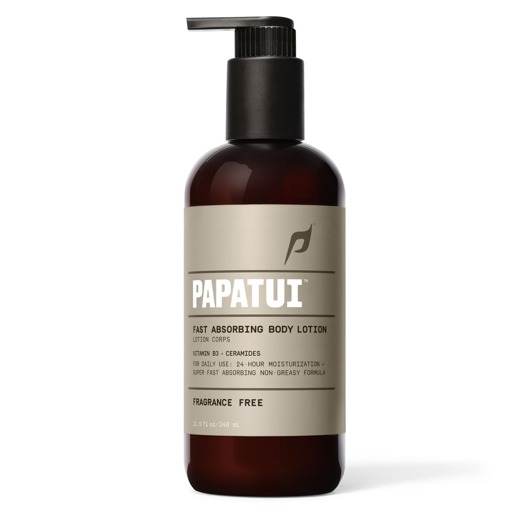 Papatui Men's Fast Absorbing Body Lotion, Unscented, 11.5 oz ( 3 Pack )