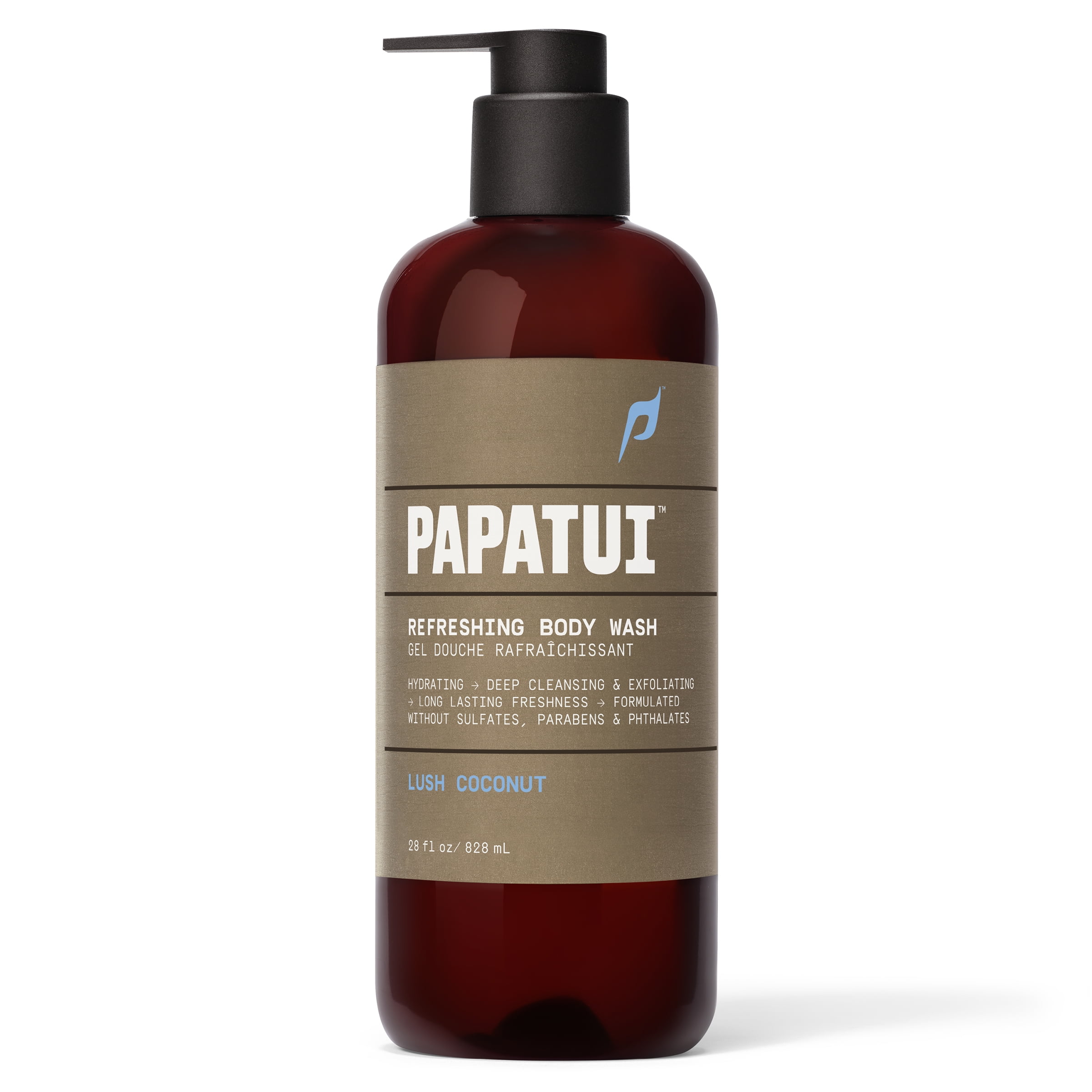 Papatui Mens Body Wash, Lush Coconut, Exfoliating, Hydrating