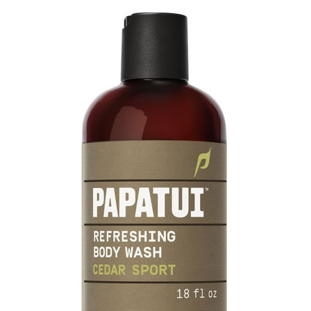 Papatui, Men's Body Wash, Cedar Sport, Exfoliating, Hydrating, Made with Coconut Oil, 18 oz, Dermatologist-Tested, Sulfate-Free