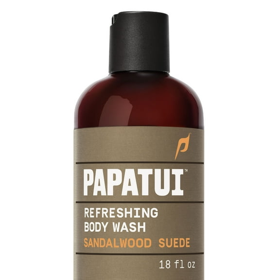 Papatui Refreshing Men's Body Wash, Sandalwood Suede, 18 oz