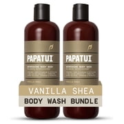 2 pack Papatui Refreshing Mens Body Wash, Vanilla Shea, 18 oz