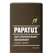 Papatui, Men's Antiperspirant Deodorant, Solid, Cedar Sport, 48-Hour Protection, Sweat + Odor Control, 2.6 oz, Dermatologist-Tested