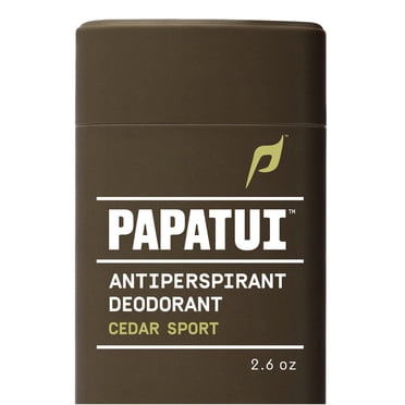 Papatui, Men's Antiperspirant Deodorant, Solid, Cedar Sport, 48-Hour Protection, Sweat + Odor Control, 2.6 oz, Dermatologist-Tested