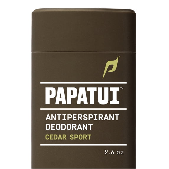 Papatui, Men's Antiperspirant Deodorant, Solid, Cedar Sport, 48-Hour Protection, Sweat + Odor Control, 2.6 oz, Dermatologist-Tested