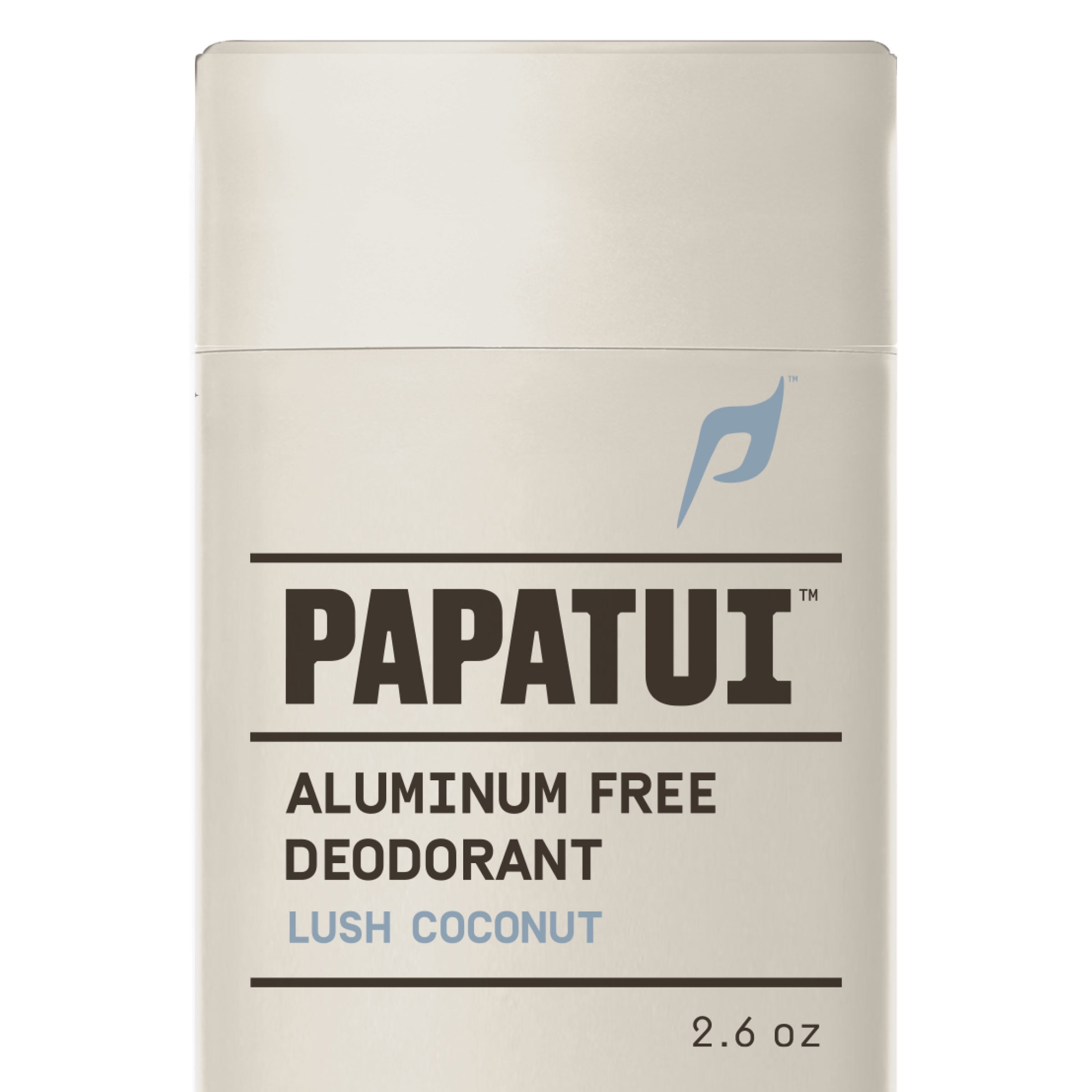 Papatui Triple Action Complex Mens Aluminum Free Deodorant, Lush Coconut, 2.6 oz