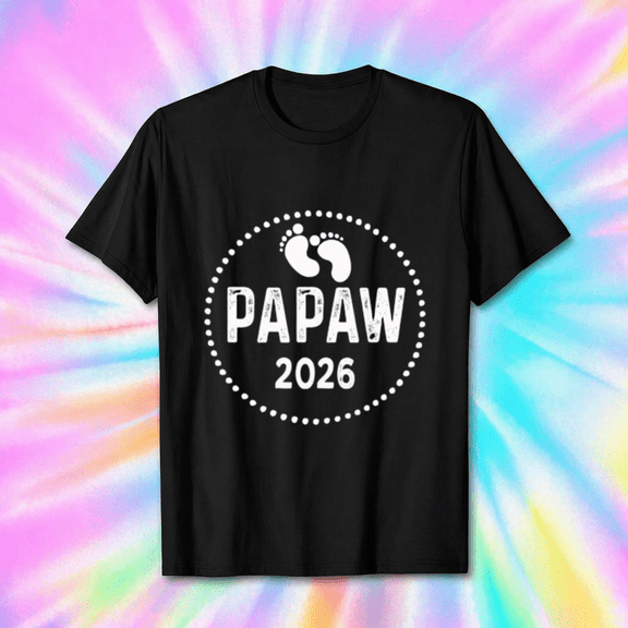 Papaw 2026 New Grandfather Fatherhood Announcement Unisex T-Shirt, S-5XL