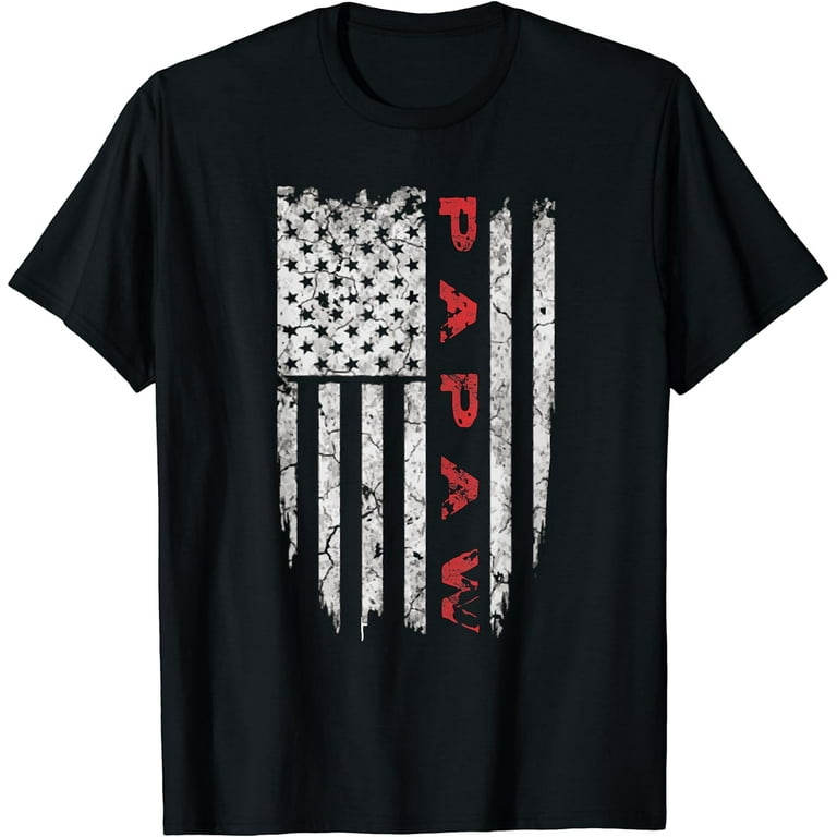 Papaw American Flag T-Shirt Grandpa Gifts Men Tee Shirts Papaw American Flag T-Shirt Grandpa Gifts Men Tee Shirts