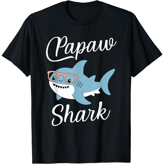 Papaw Shark Funny Matching Family Grandpa T-Shirt