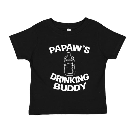 Papaw's Drinking Buddy Toddler T-Shirt 4T Black