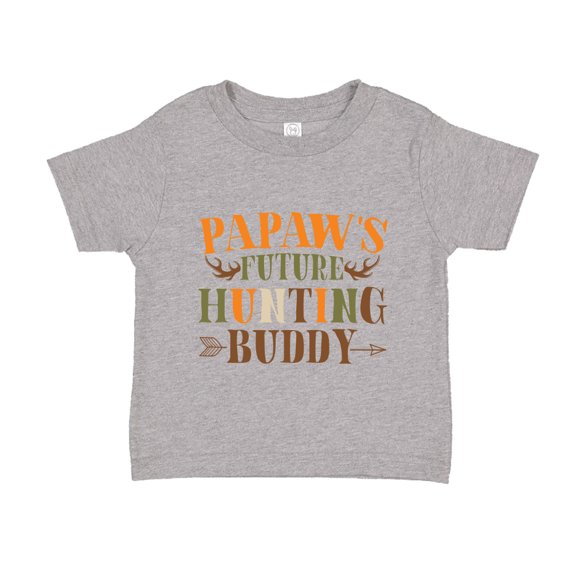 Papaw's Future Hunting Buddy Toddler T-Shirt 2T Athletic Heather