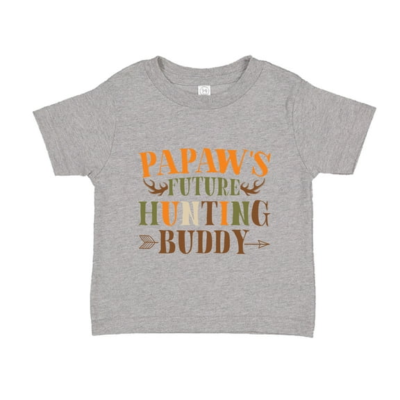 Papaw's Future Hunting Buddy Toddler T-Shirt 2T Athletic Heather