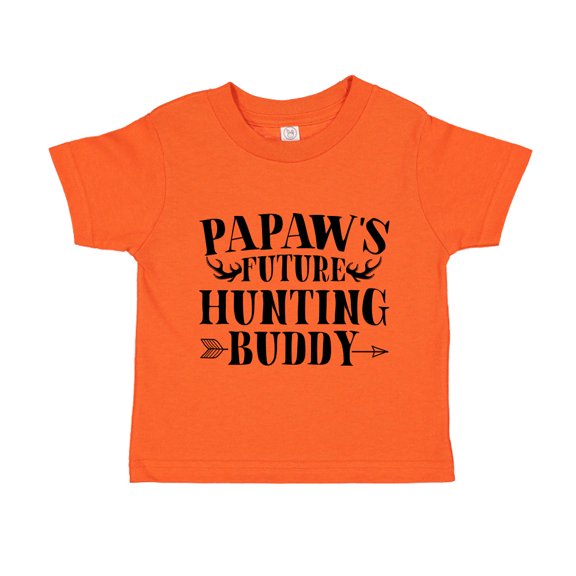 Papaw's Future Hunting Buddy Toddler T-Shirt 2T Orange