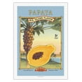thumbnail image 1 of Papaya - Aloha Seeds - Big Island Seed Company - Big Island Flavor - Vintage Seed Packet by Kerne Erickson - Fine Art Rolled Canvas Print 27in x 40in, 1 of 4
