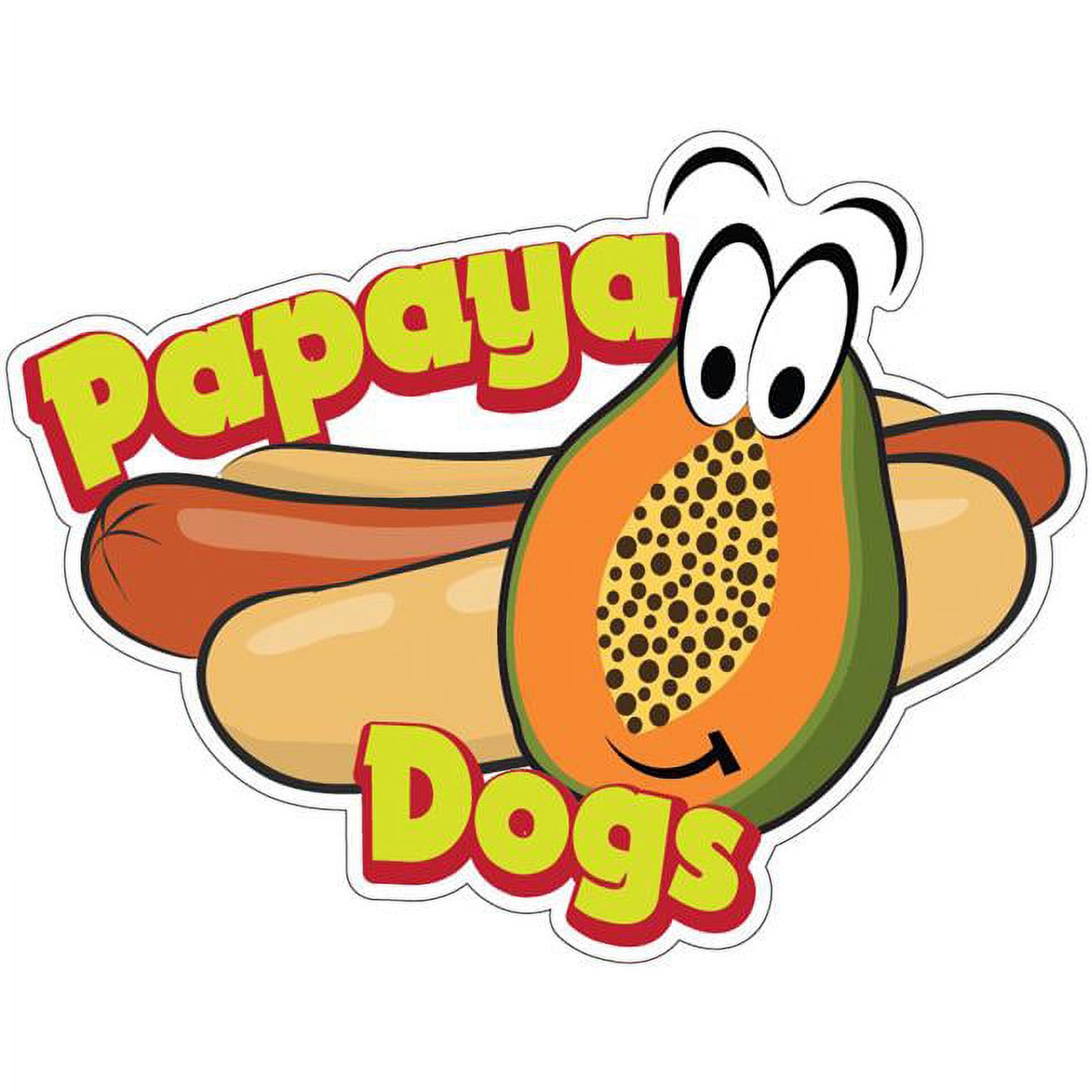 Papaya Dogs 16" Decal Concession Stand Food Truck Sticker