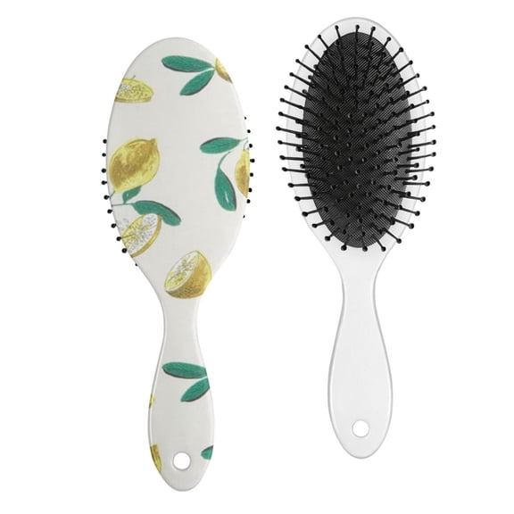 Papaya Hair Brush, Abstract Papaya Pattern Detangling Hairbrush, Funny Cartoon Tropical Fruit Lover Design, Artistic Painting Style, Durable Comfortable Grip