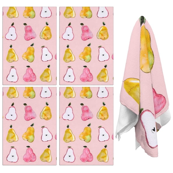 Papaya Kitchen Towels Set of 2,Ultra Absorbent & Fast Drying Farmhouse Dish Towels 18x26 Inch,Decorative Hand Towels for Kitchen,Bathroom,Cooking,Baking,Housewarming Gift.