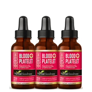 Papaya Leaf Blood Platelet Liquid Supplement 3 Packs of 1 fl. oz, Bone Marrow & Blood Cleanse Detox Formula for Men & Women - Herbal Goodness