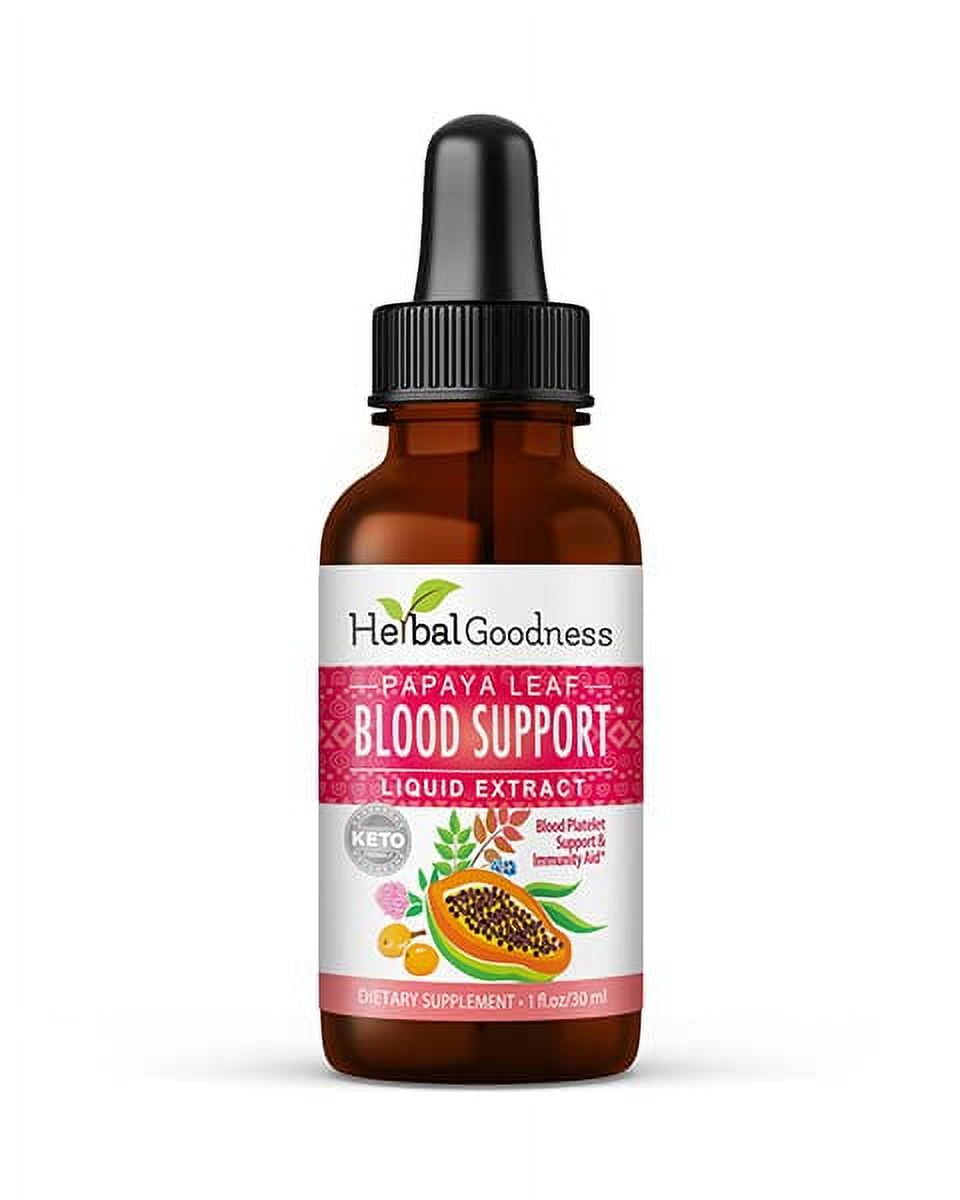 Papaya Liquid Extract Blood Support 1oz Bottle Papaya Leaf Extract Healthy Platelets