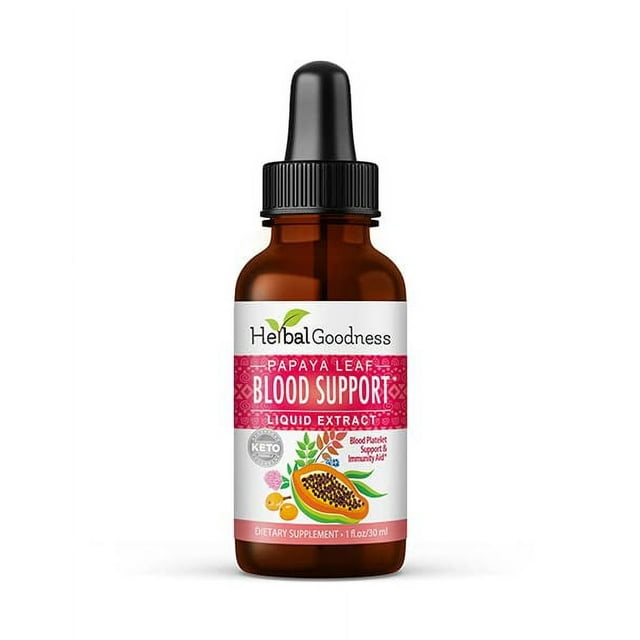 Papaya Liquid Extract Blood Support 1oz Bottle Papaya Leaf Extract
