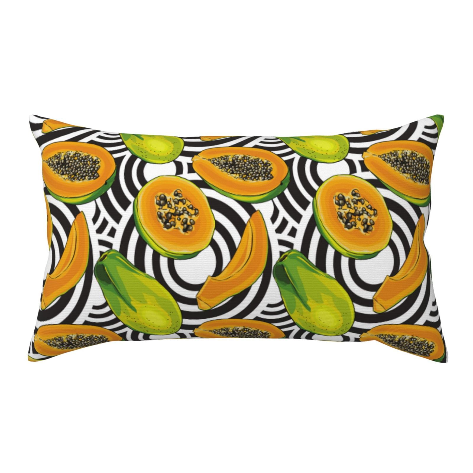Papaya Pattern green King Pillow Cases Standard Size 20x36in Envelope