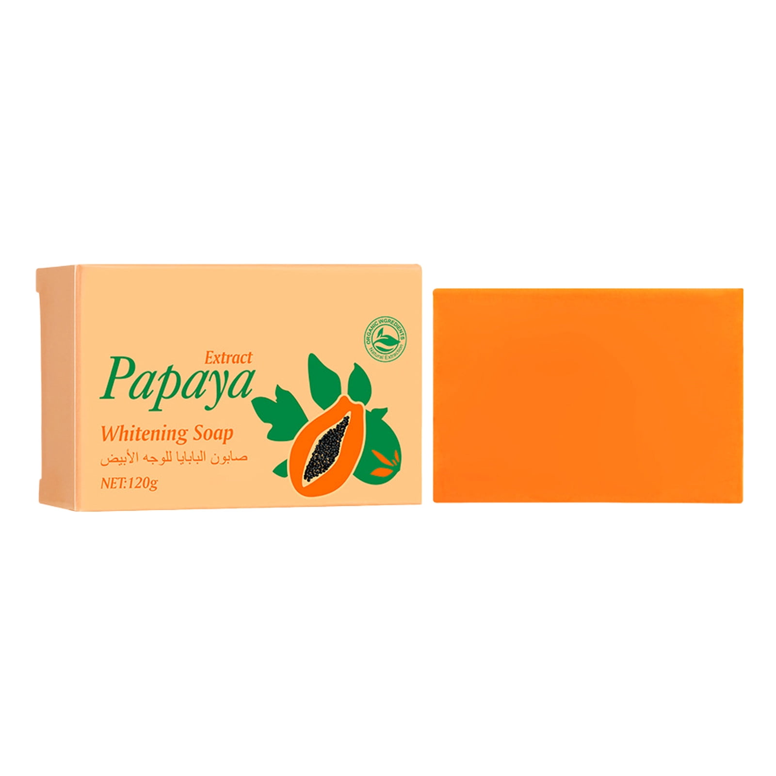 Natrulo Papaya Brightening Soap Bar - Kojic Acid & Turmeric For Dark Spots, Acne & Even Skin Tone, All Skin Types