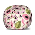 thumbnail image 1 of Papaya Storage Toy Bag Chair, Tropical Abstract Colored Halved Exotic Fruit Motif Natural Hawaiian Food Pattern, Stuffed Animal Organizer Washable Bag, Large Size, Multicolor, by Ambesonne, 1 of 3