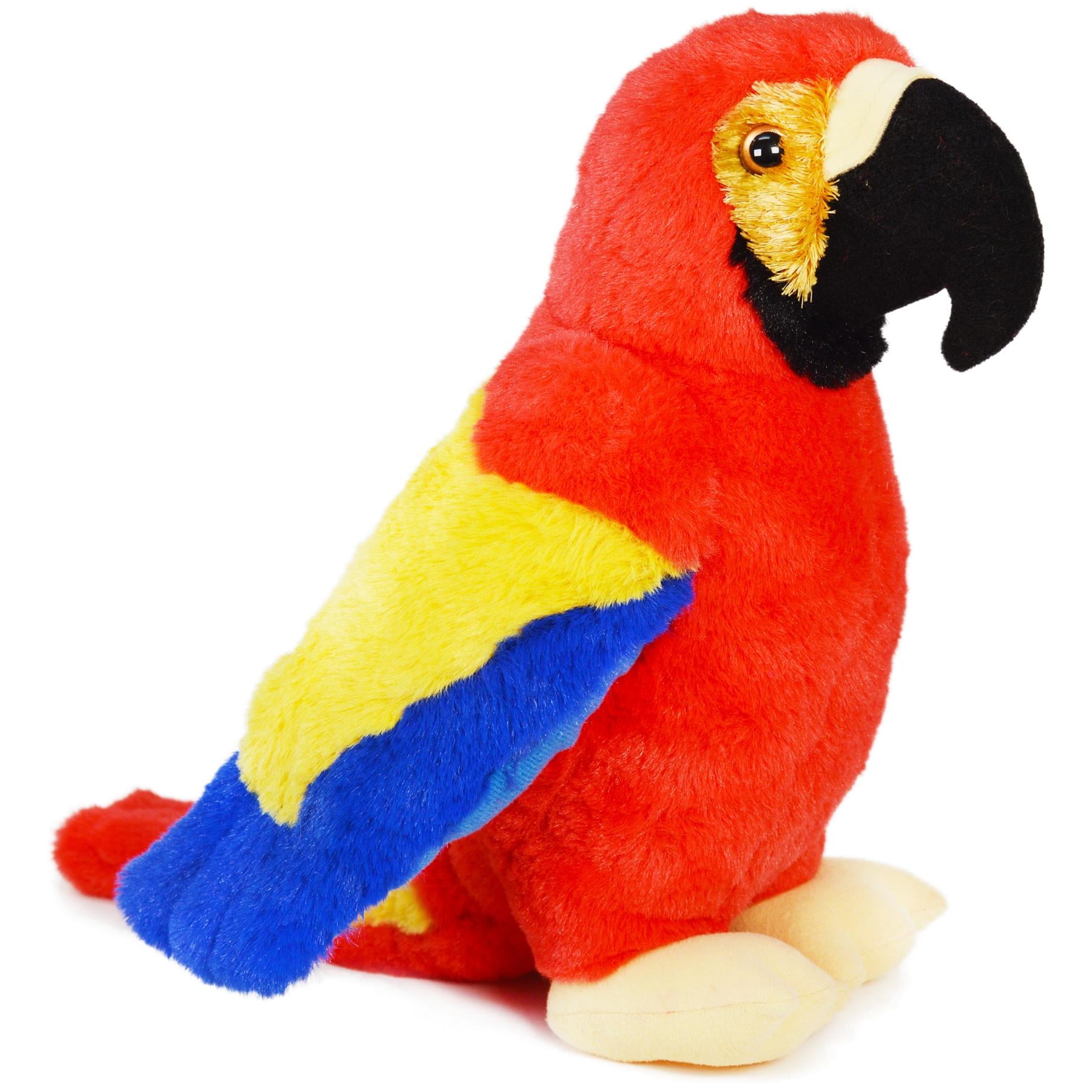 Papaya the Parrot | 12 Inch Stuffed Animal Plush Macaw Bird | By TigerHart Toys