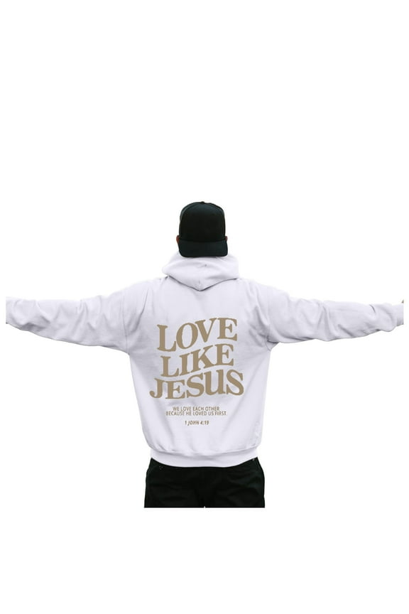 Men's Pullover Sweaters with Pockets Sweatshirt Graphic Jesus Loves You Streetwear Mens Designer Hoodies