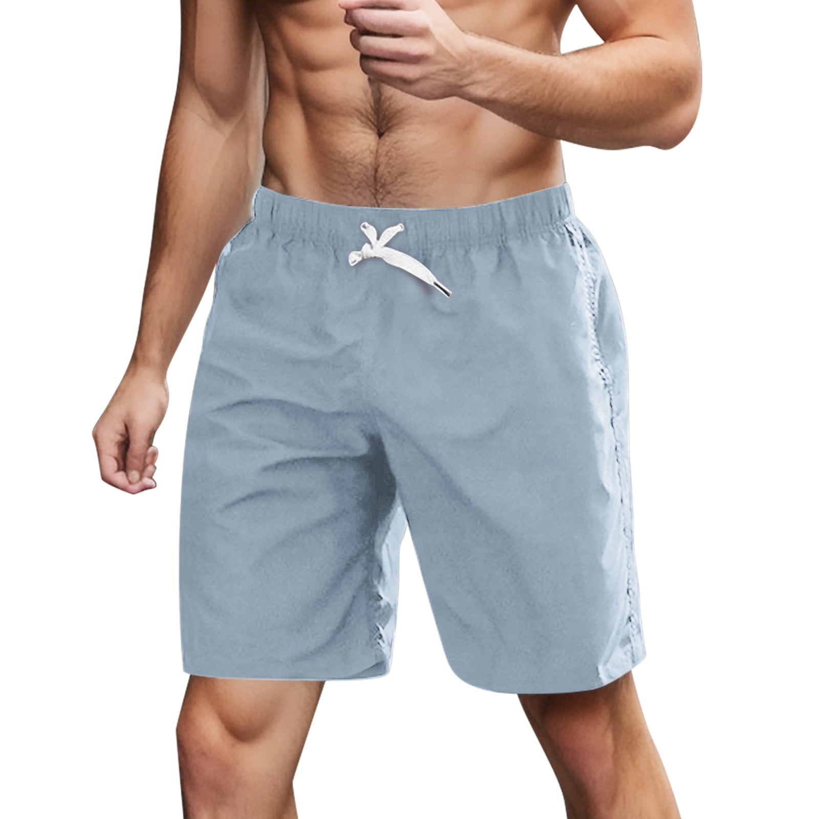 Papeey Mens Swimsuits Black Swim Trunks Mesh Liner Board Shorts Board