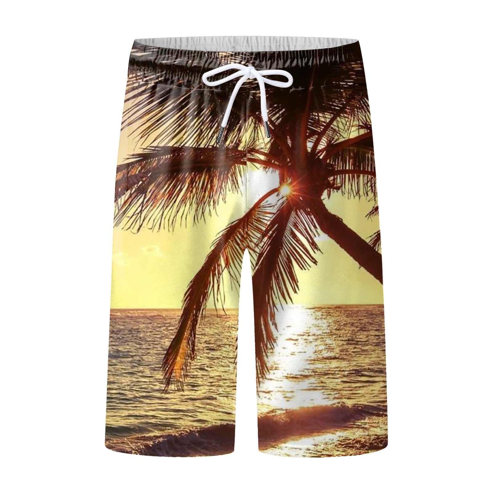 Papeey Mens Swimtrunks Swim Trunks Elastic Waist Printed Swim Shorts Board Shorts Mens Short