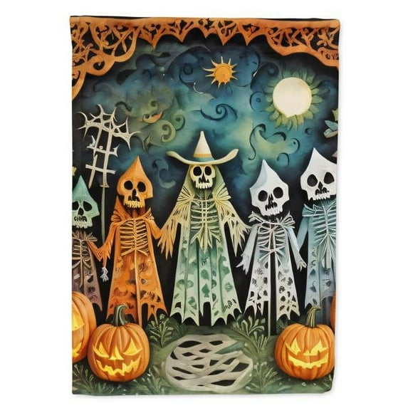 Papel Picado Skeletons Spooky Halloween House Flag