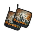 thumbnail image 1 of Papel Picado Skeletons Spooky Halloween Pair of Pot Holders, 1 of 1