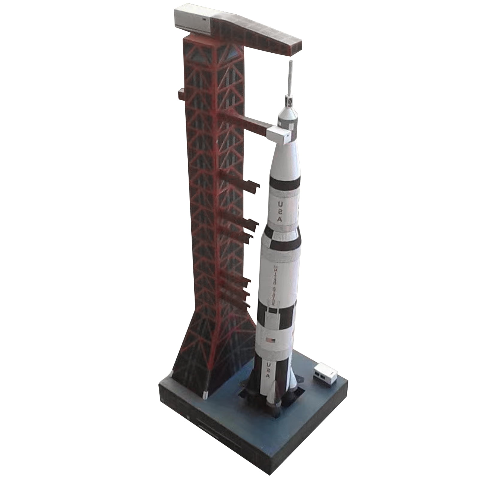 Paper 1:300 Saturn V Rocket and Launch Pad Model Simulation Aircraft Model Aviation Model Rocket Kits for Collection and Gift(Unassembled Kit )