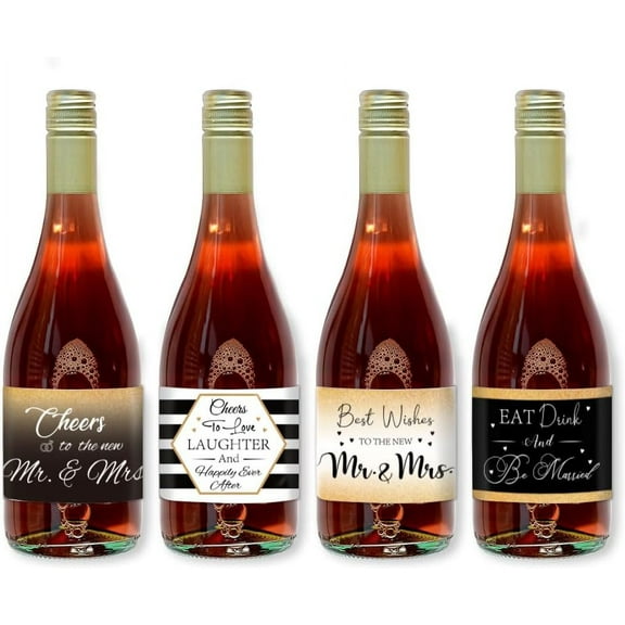 Paper 1Set 40 Sheets Heart Theme Coated Paper Adhesive Sticker Wine Bottle Adhesive Label Rectangle Word 90x50mmDIY