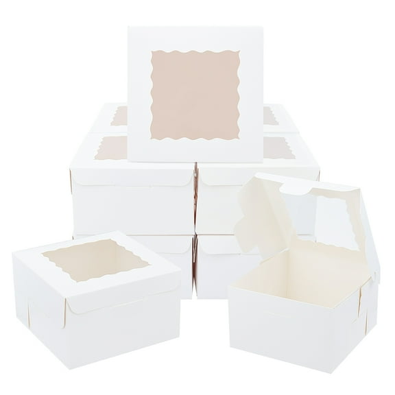 Paper 20 pc 20 pcs Gift boxes White Small Fold Paper boxes Candy boxes Small Kraft Treat boxes with Window for Proposal