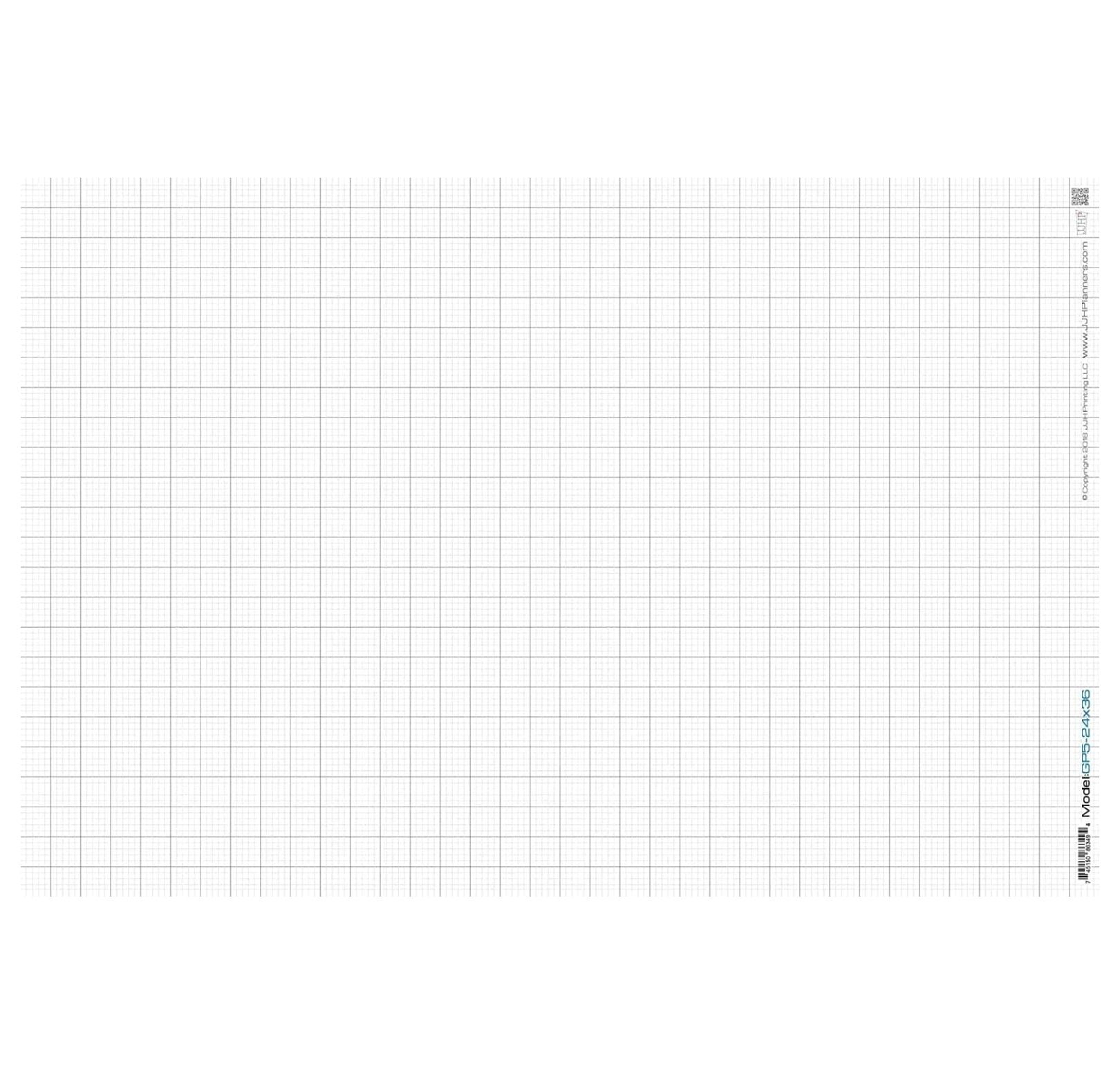 Paper 24" x 36" Large Graph Paper 1" and 1/5" Ruled (PGP524x36 Chart Paper 24 X 36