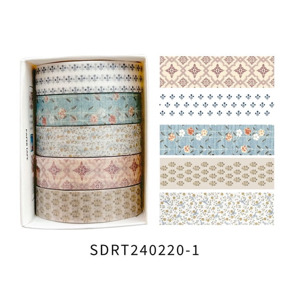 Paper 4 set Washi Tape Cute Printed Patterns Decorative Tapes for Arts DIY Crafts Journals Planners Scrapbook