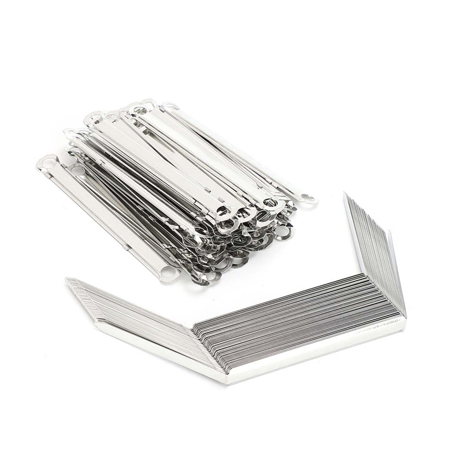 Paper 50pcs File Fasteners 2-Hole Iron Clip Paper Prong Fastener ...